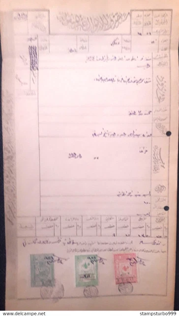Fr. Colonies,  1921 , old document with 3 revenue taxe stamps, as see in photo