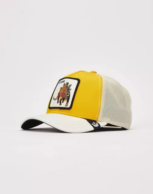 Mens Goorin Bros Roofed Lizard Trucker Hat - Defense - Yellow - Dinosaur