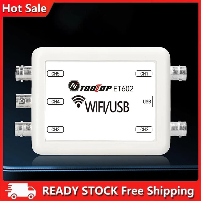ET601/ET602 USB oscilloscopio virtuale WIFI/USB 5 canali supporto archiviazione dati