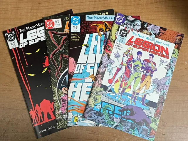 Dc Legion Of Super-Heroes (Vol 3) Lot # 60 61 62 63 Magic Wars # 1-4 Vf 1989