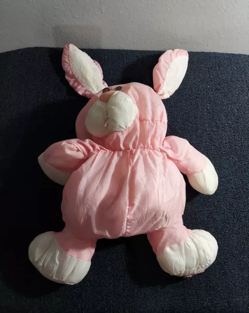 Vintage 1986 Fisher Price Puffalump Pink Rabbit Stuffed Animal Plush Toy 8004