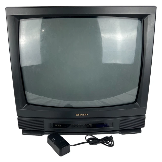 Vintage 1993 Sharp 25” Retro Gaming Box TV W/ RF Modulator Fully Tested 25E-M50
