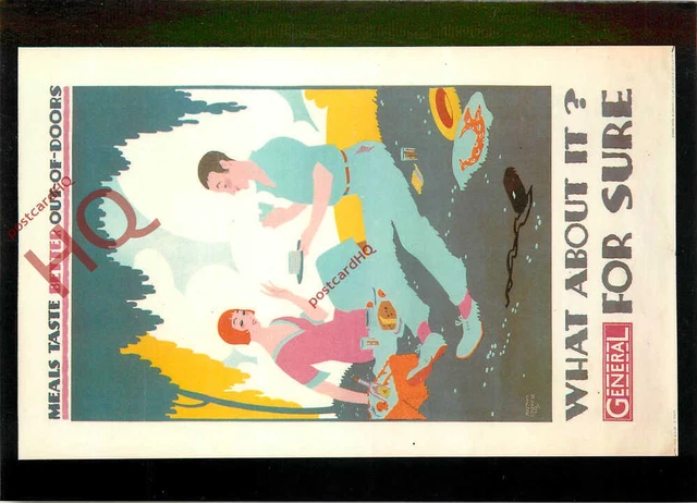 Postcard:-London Transport Museum, Meals Taste Better Out of Doors (Repro)