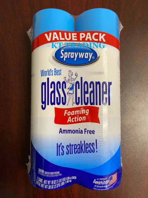 Sprayway 23 oz Glass Cleaner Foaming Action New 3-Pack Free Shipping