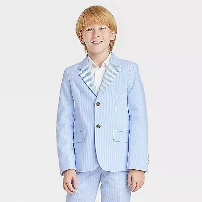 Boys' Seersucker Striped Suit Jacket - Cat & Jack