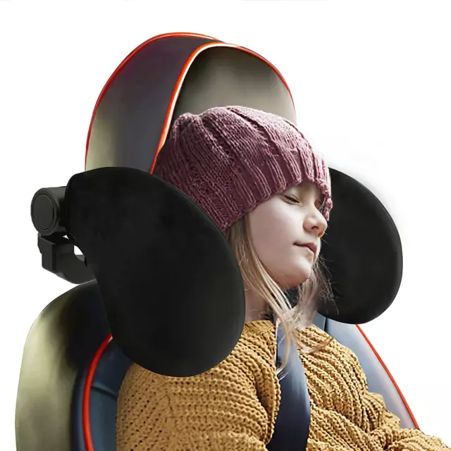 Upgrade Car Pillow Adjustable Car Seat Head Neck Seat Headrest for Kids, 360 Deg