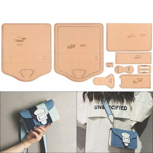 Leather Handmade Craft Ladies Shoulder Messenger Bag Kraft Paper Sewing Pattern