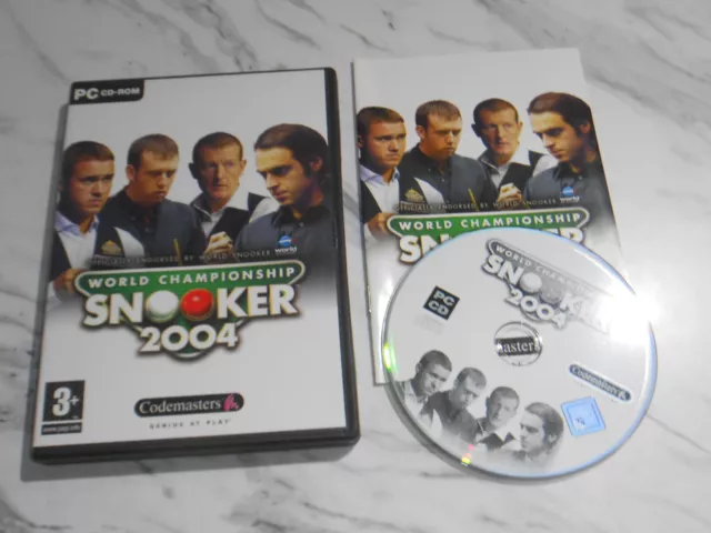 World Championship Snooker 2004 PC CD-ROM COMPLETE - Very Good Condition H
