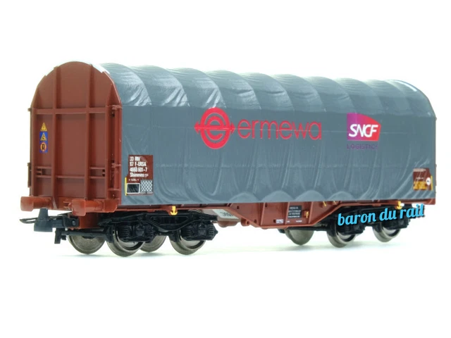 Wagon à bâche coulissante Ermewa SNCF ép VI - SNCF - HO 1/87 - ROCO 76450