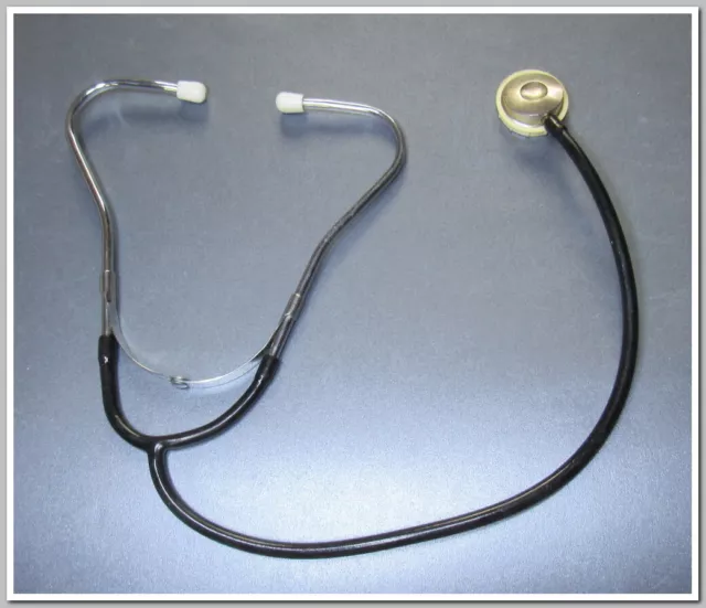 Old Vintage Doctor Classic Stethoscope with black Tubes 1980's  USSR #26923