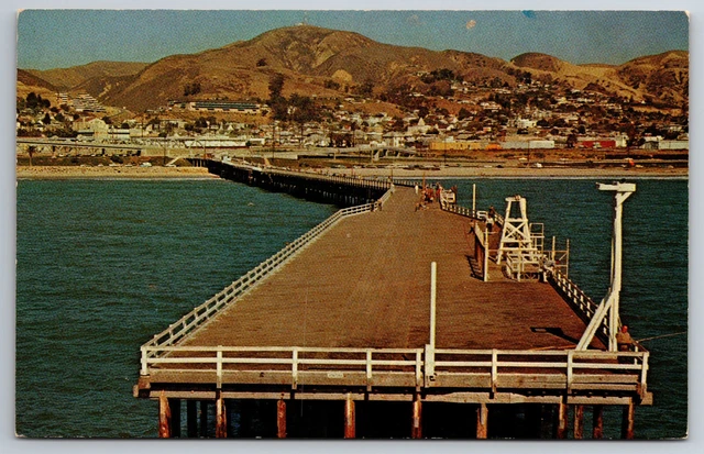Vintage Postcard CA Ventura Pier Aerial View  -4648