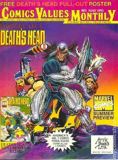 Comics Values Monthly #81 VG 1993 Stock Image Low Grade