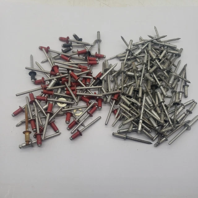 6 oz Lot of Solid Aluminum Pop Rivets - Head Fasteners, Hardware