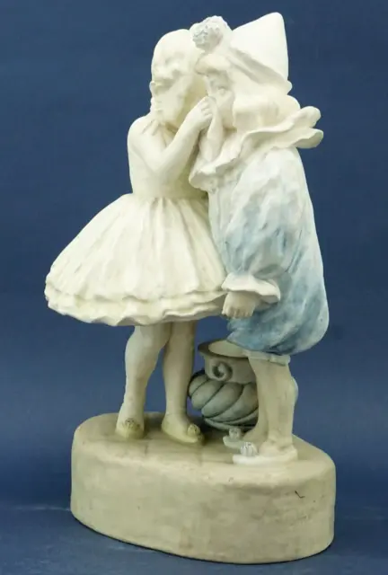 GOLDSCHEIDER Keramikskulptur Paar Pierrot Pierrette Kinder 1900 XX Deco Wien 3