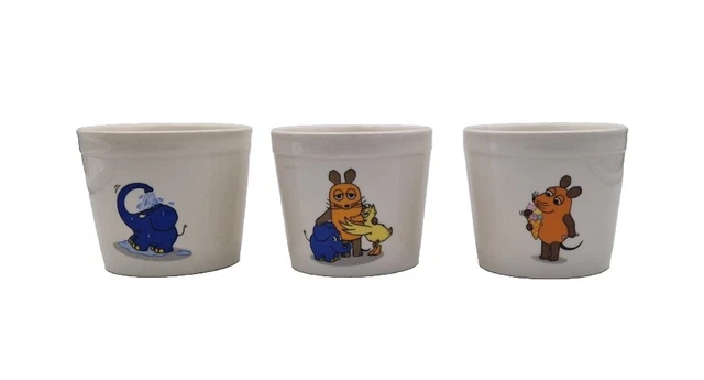 50 Jahre Sendung mit der Maus Becher Set 3 Stück Weiß wechselnde Motive