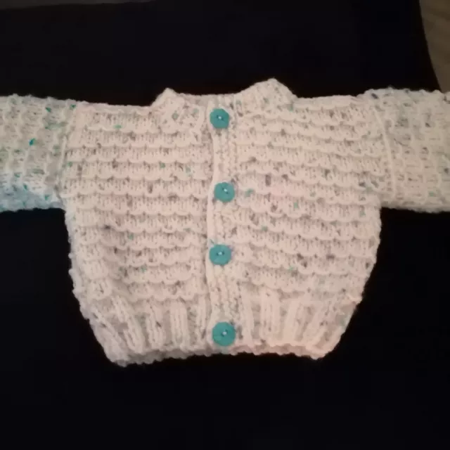 New Hand Knitted Newborn Baby Cardigan