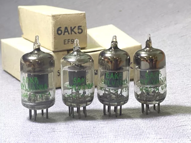 1PCS - SYLVANIA 6AK5 (EF95 5654) Green Vacuum tube NOS NIB