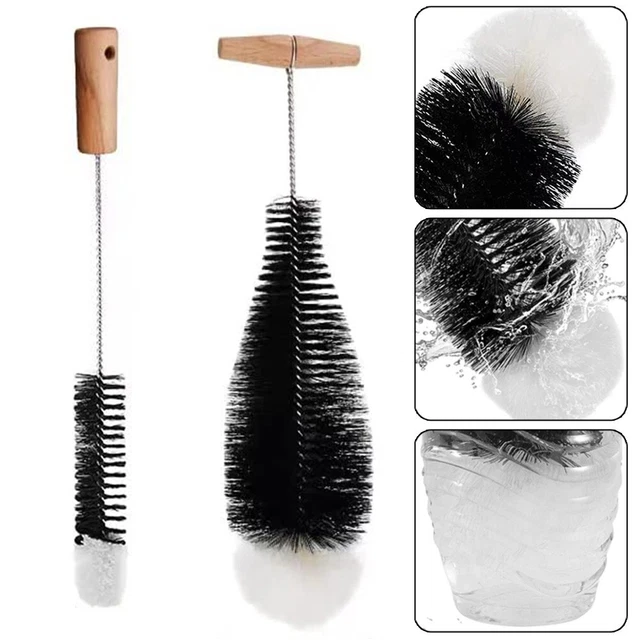Ensemble de 2 brosses bouteille en verre premium ensemble de 2 brosses pour un n
