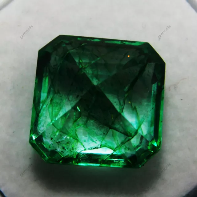 6 Ct Natural Certified Emerald Square Shape Green Colombian Loose Gemstone 3