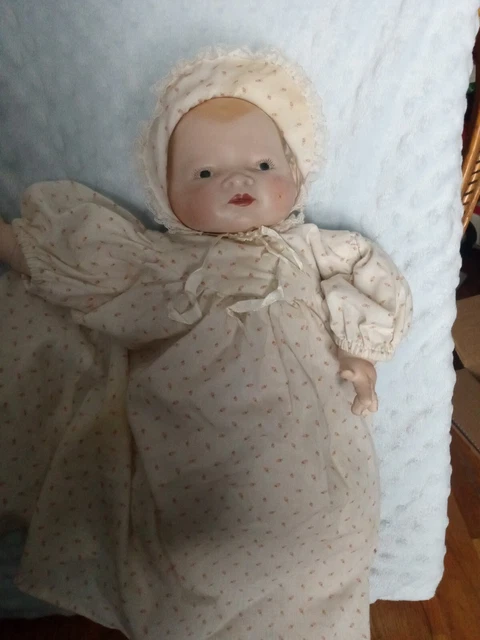 19" Extra Large antique bisque head German Grace S Putnam Bye Lo Baby Doll