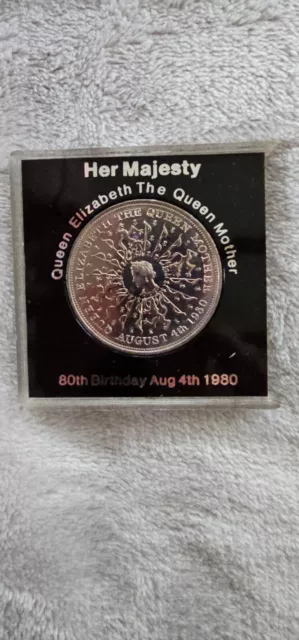 Her Majesty Queen Elizabeth The Queen Mother 80Th Birthday Coin August 4Th 1980.