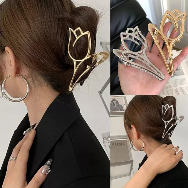 Tulip Capelli Cattura Capelli Metallo Artiglio Capelli Donna Clip Squalo Copricapo Ragazza Accesso Capelli SN❤