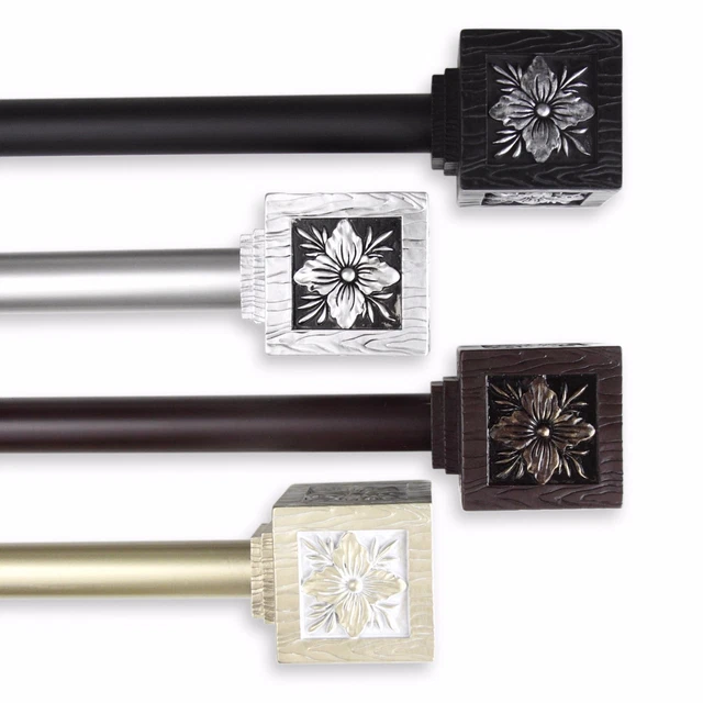 Quincey Curtain Rod 1"OD #10-67 choose from 4 colors and 5 sizes (28-240 inch)