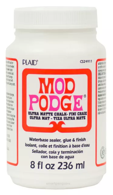 PLAID MOD PODGE ULTRA MATTE CHALK 8 Oz 236ml Top Coat Frosted