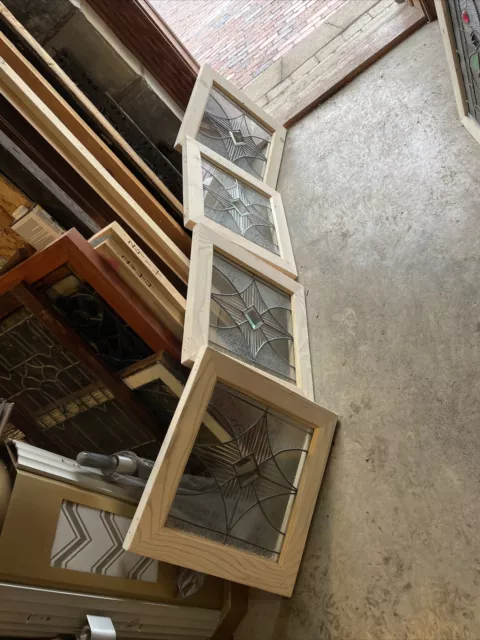 SG3911 4 av Price Each leaded glass window 19.5 x 20