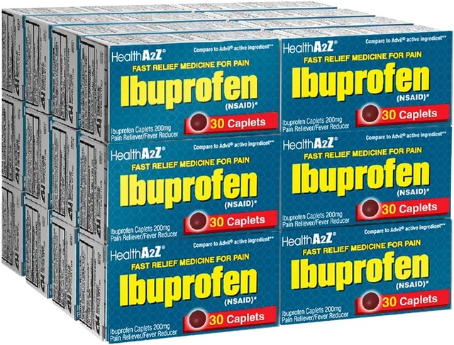 Healtha2Z Ibuprofen Tablets 200Mg, 24 Packs of 30 Tablets(720 Tablets Total), Va
