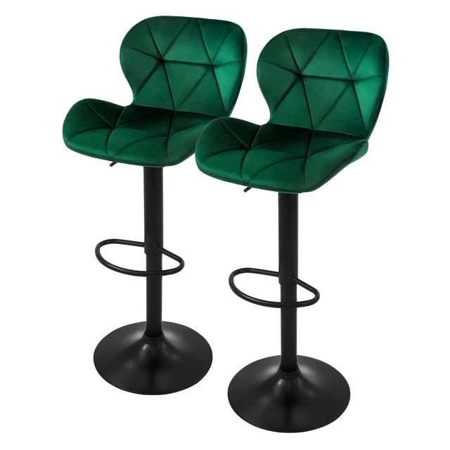 Tabouret De Bar Pivotant Réglable - Lot De 2/4/6 - Choix Couleur & Matière