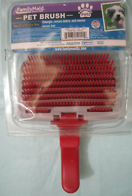 Pet Dog Grooming Self Cleaning Brush Comb Hair Fur Shedding Tool Push button