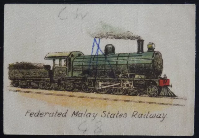 FEDERATED MALAY STATES RAILWAY Types Railway Engines African Tobacco SCARCE SILK