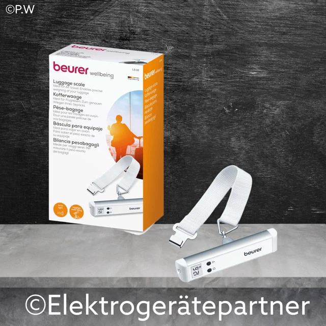 Beurer LS 10 Digitale Kofferwaage Gepäckwaage Reise max. 50Kg Zugwaage NEU