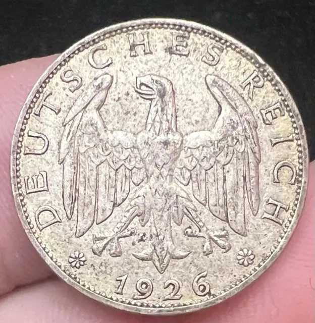 1926 A Germany 2 Reichsmark VF Silver Coin F308