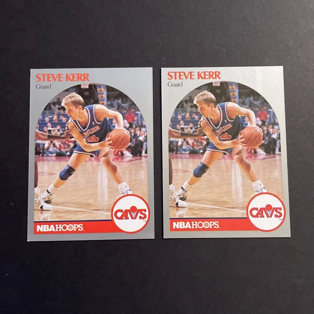 LOT DE 2: 1990-91 NBA Hoops - Steve Kerr #75 - Cleveland Cavaliers EUR