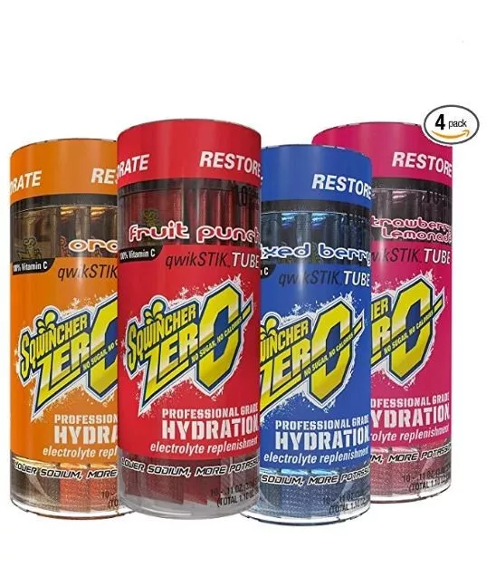 Sqwincher ZERO Qwik Stik-Sugar Free Electrolyte Powdered Beverage Mix 40 Sticks
