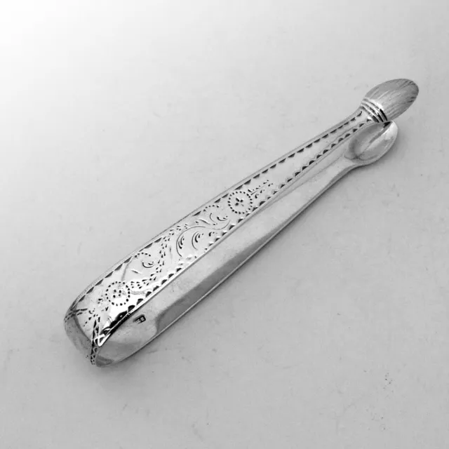 English Large Sugar Tongs Benjamin Mountigue Sterling Silver 1780s