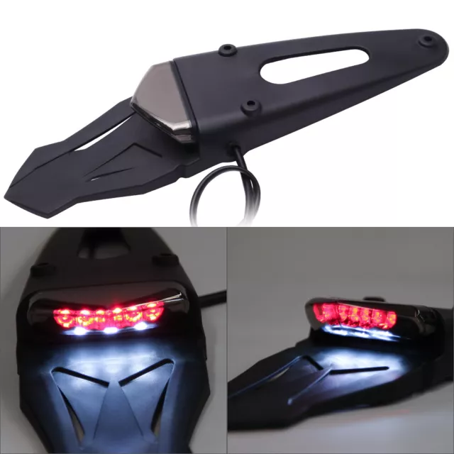 Off-road Dirt Bike LED Rear Fender Brake Tail Light Smoke Lens For Honda CRF EXC