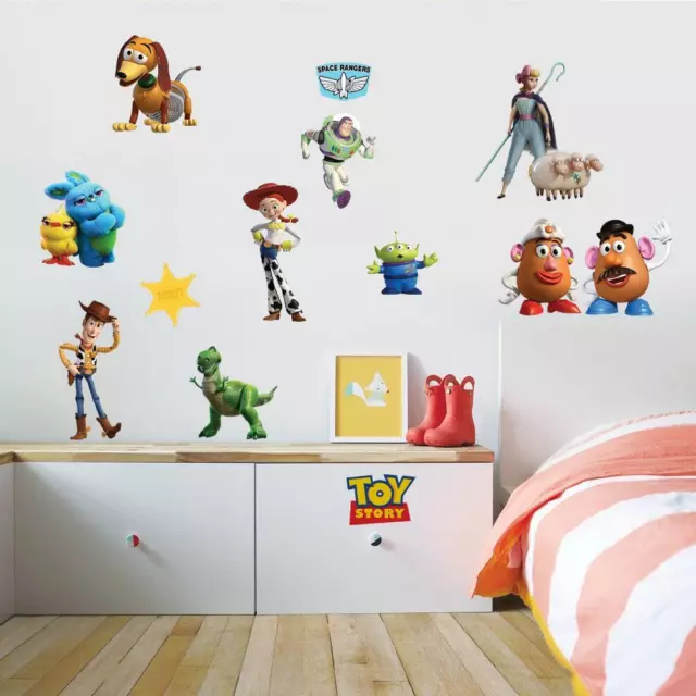 Set personaggi Toy Story adesivo da parete decalcomanie decorazione murale legno Buzz Jessie WC356