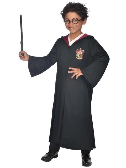 Abito, occhiali e set costumi bacchetta Harry Potter con licenza bambini Amscan