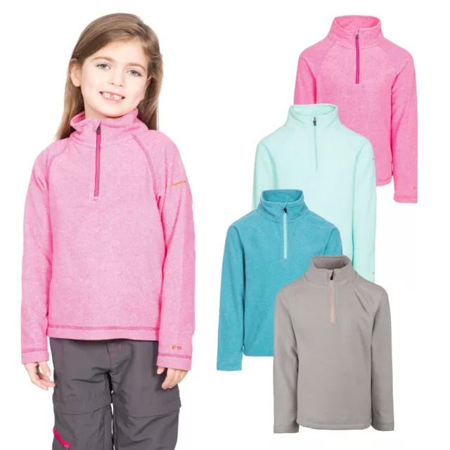 Trespass Girls 1/2 Zip Jumper Pullover Pockets Casual Top Meadows