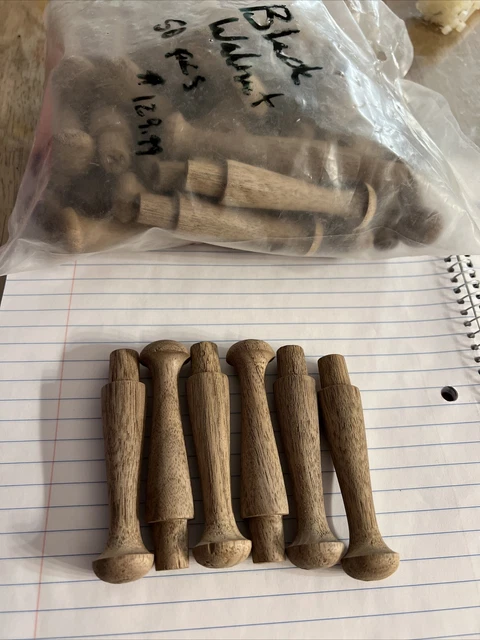 50PCS Solid Walnut 3-1/2" Long Unfinished Wooden Shaker Peg/s Coat Hook ED4U2181