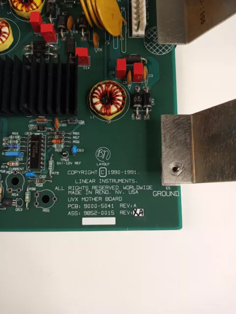 UVIS 205 Motherboard UVX 9000 5041 9852 0015 Linear Instruments