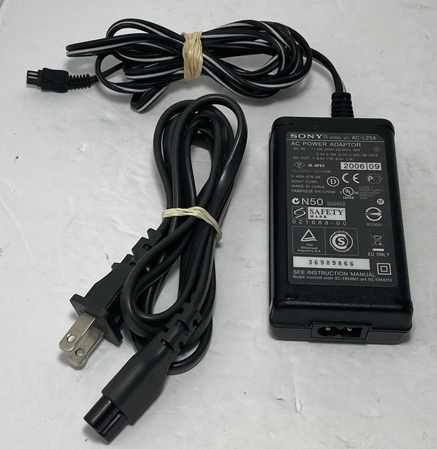 Adaptador de alimentación de CA AC-L25A original genuino para videocámara HandyCam 8,4 V
