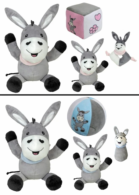 Âne En Peluche Respirant Pour Bébé 0-5 Ans - 29x24 Cm Avec Sons Et Lumières Apaisants - Peluche Interactive Pour Calmer L'anxiété Et Aider à L'endormissement