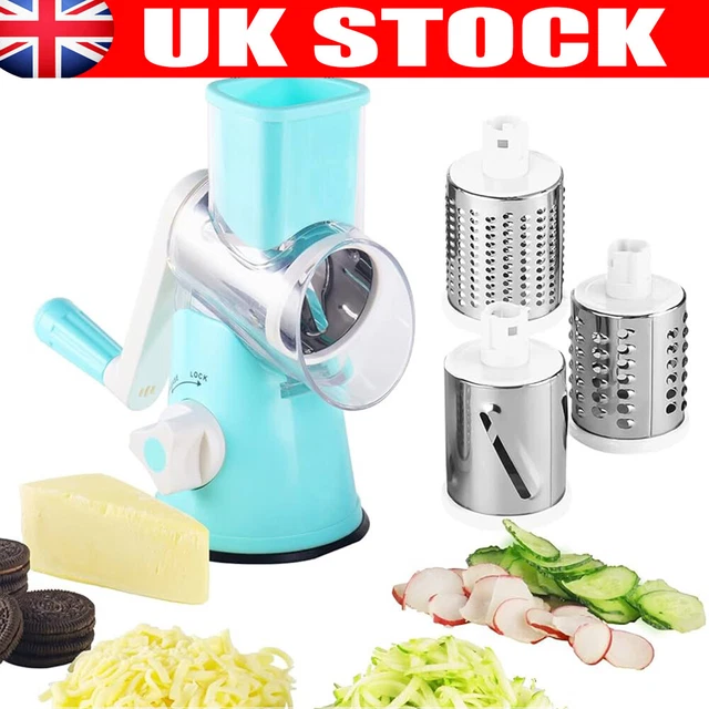 ROTARY CHEESE GRATER Hand Crank Stainless Steel Vegetable Food Chopper