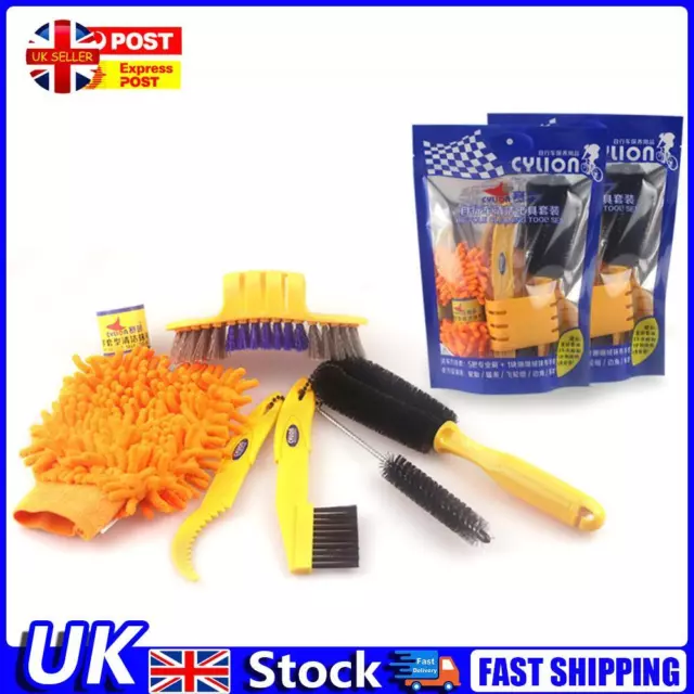 Bicycle cleaing Tool kits Chain Cleaner+tire Brushes+Bike Cleaning gloves UK