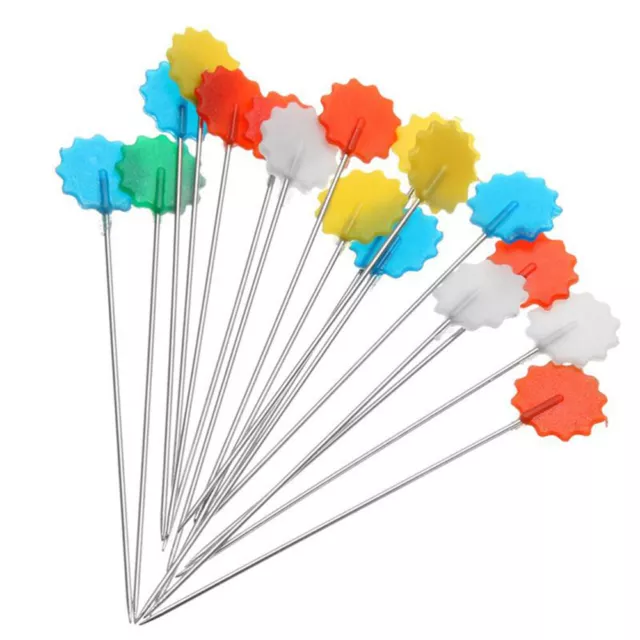 100 pièces tête de fleur de prunier broches fleur en plastique tête punaises