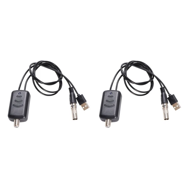 SET 2 ANTENNA Signal Booster Digital Amplifier TV Professional Low